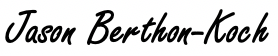 Jason Berthon-Koch's signature