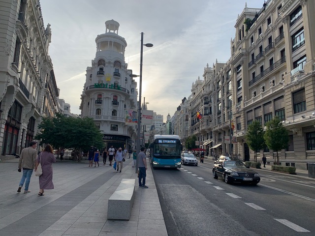A photo of downtown Madrid, Spain.