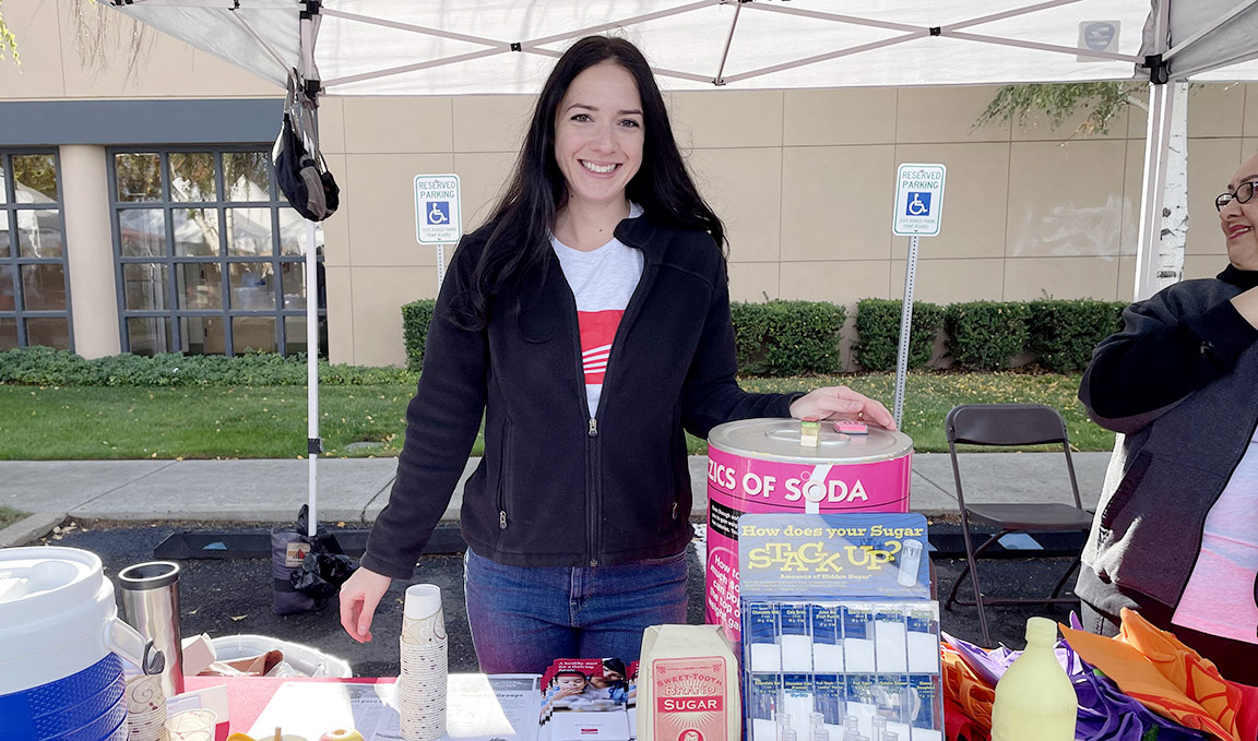 Part of CWU senior Jessica Benton's internship involves community engagement and education.