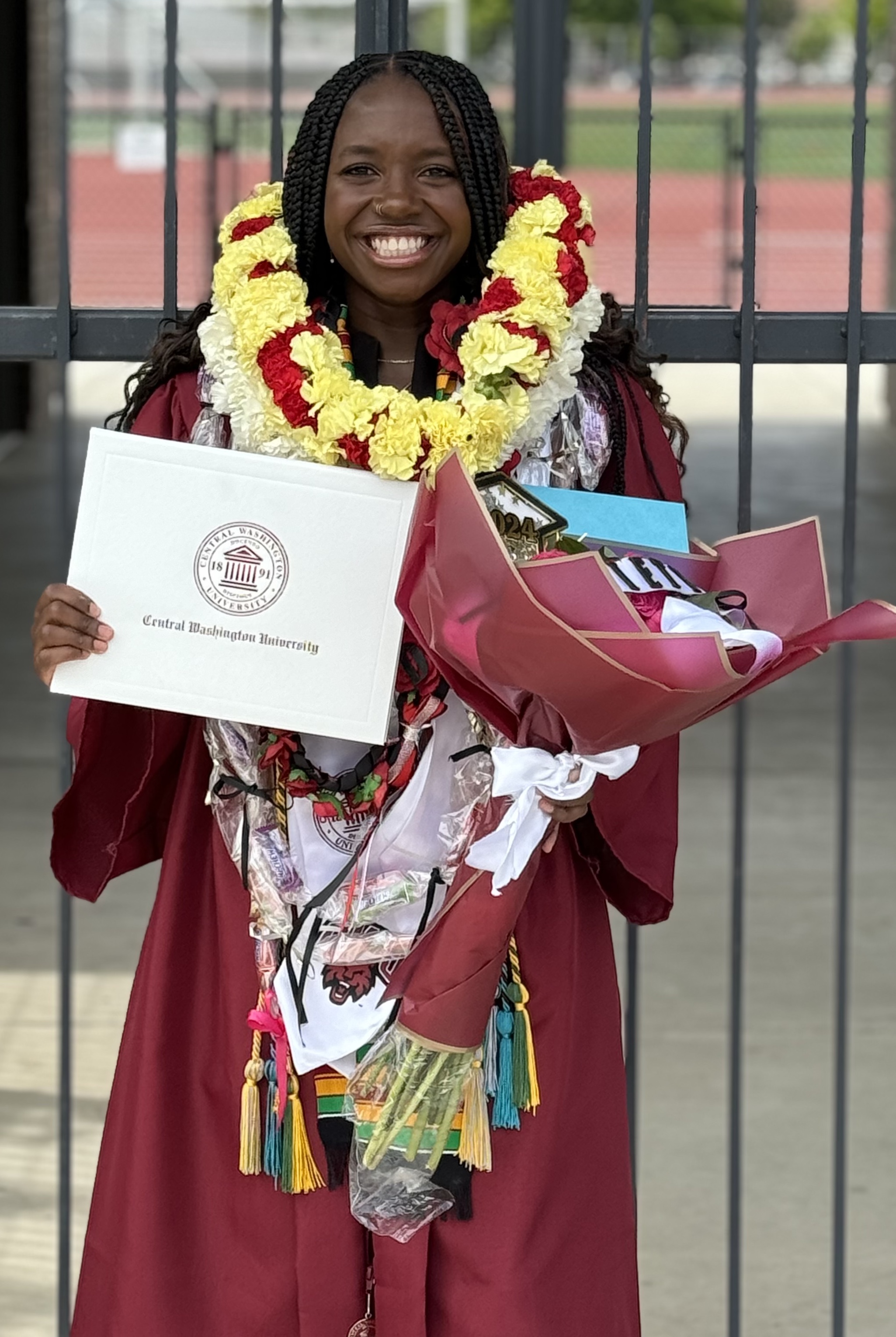Juliette Williams in her graduation regalia