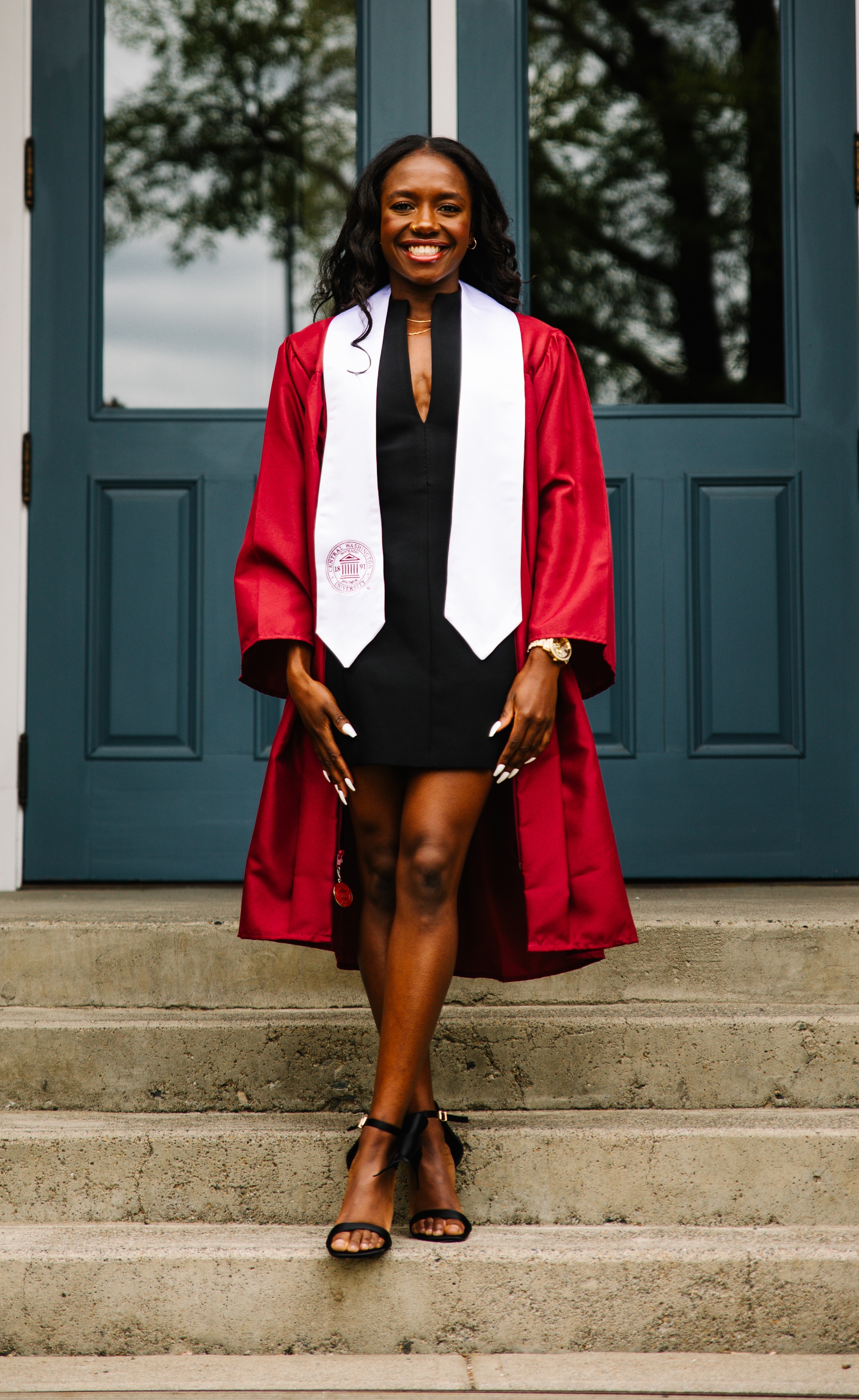 Juliette Williams in her graduation regalia