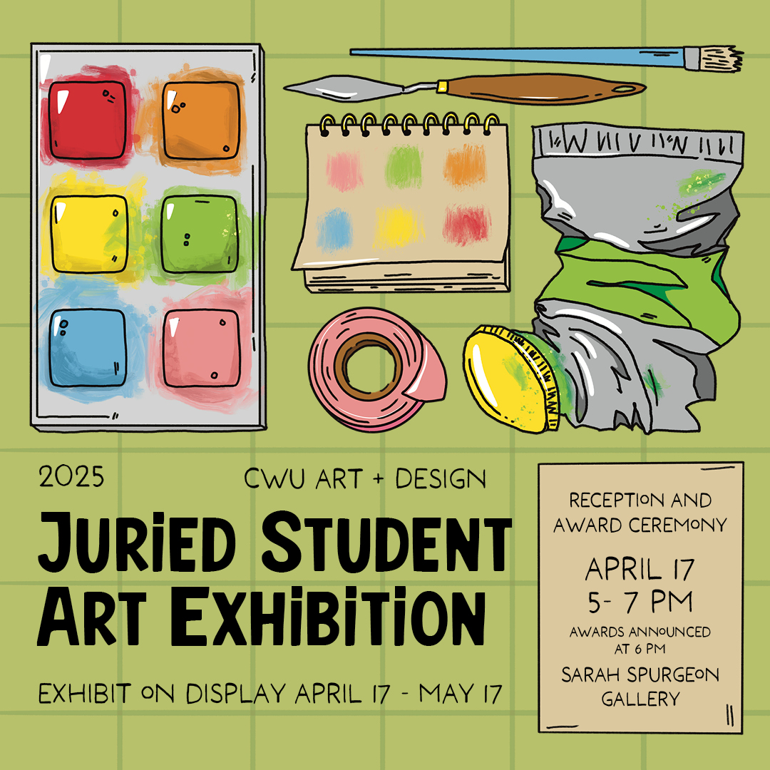 Promotional graphic for art exhibit
