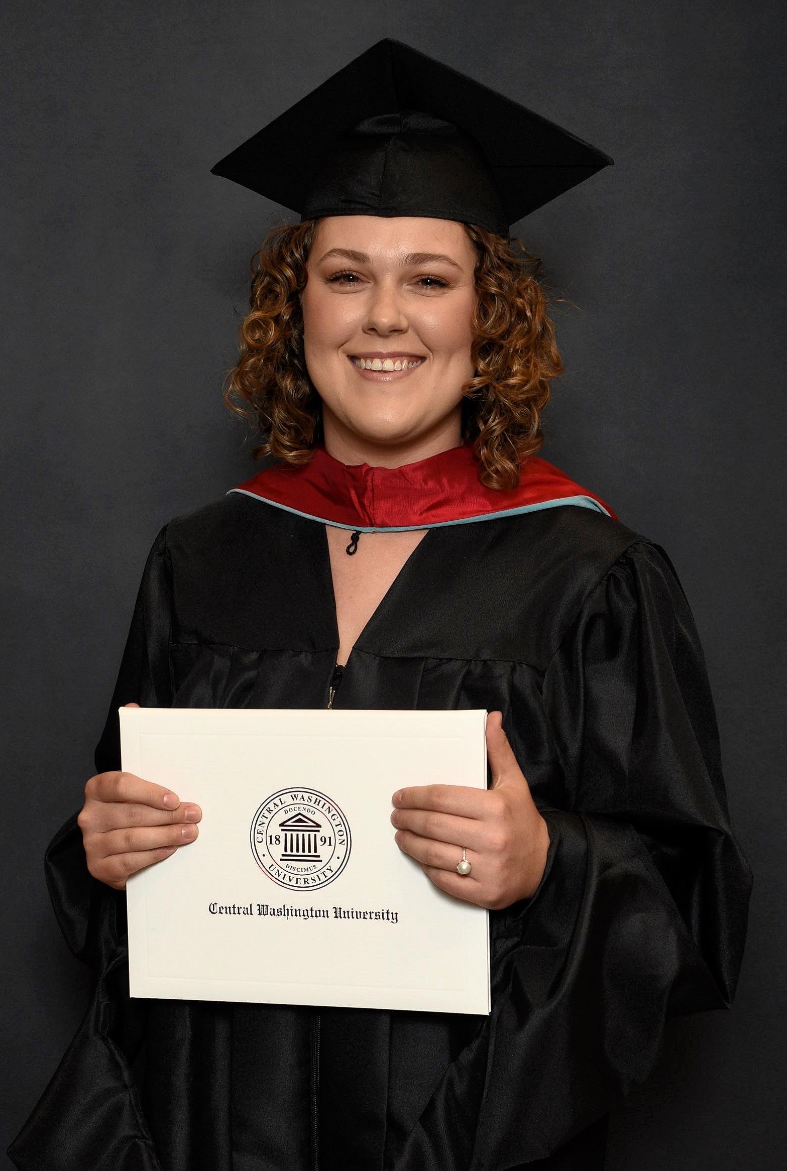 Kylie Melton in her CWU cap and gown