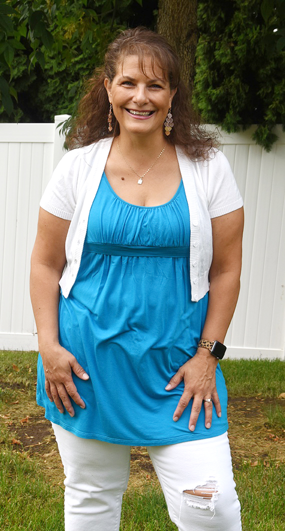 Lidia Anderson outside her home in Selah