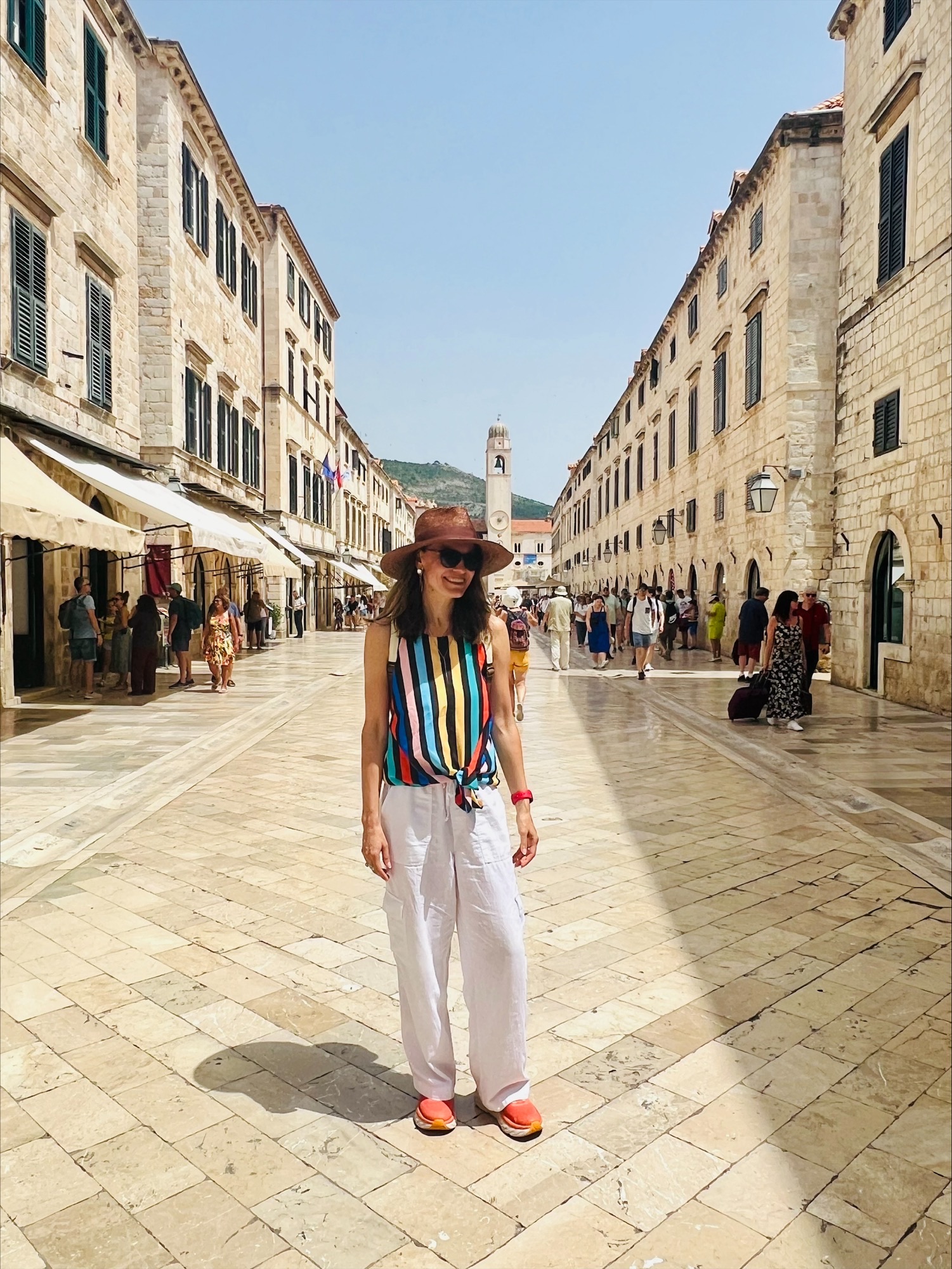 Mary Eberhardinger in a Croatian city