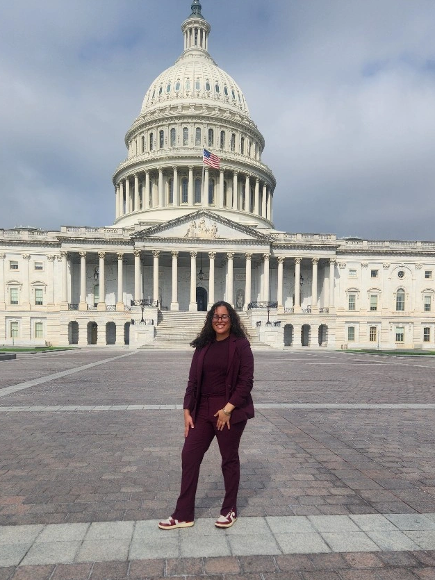Melissa Lopez-Barbosa in front of the US Capitol