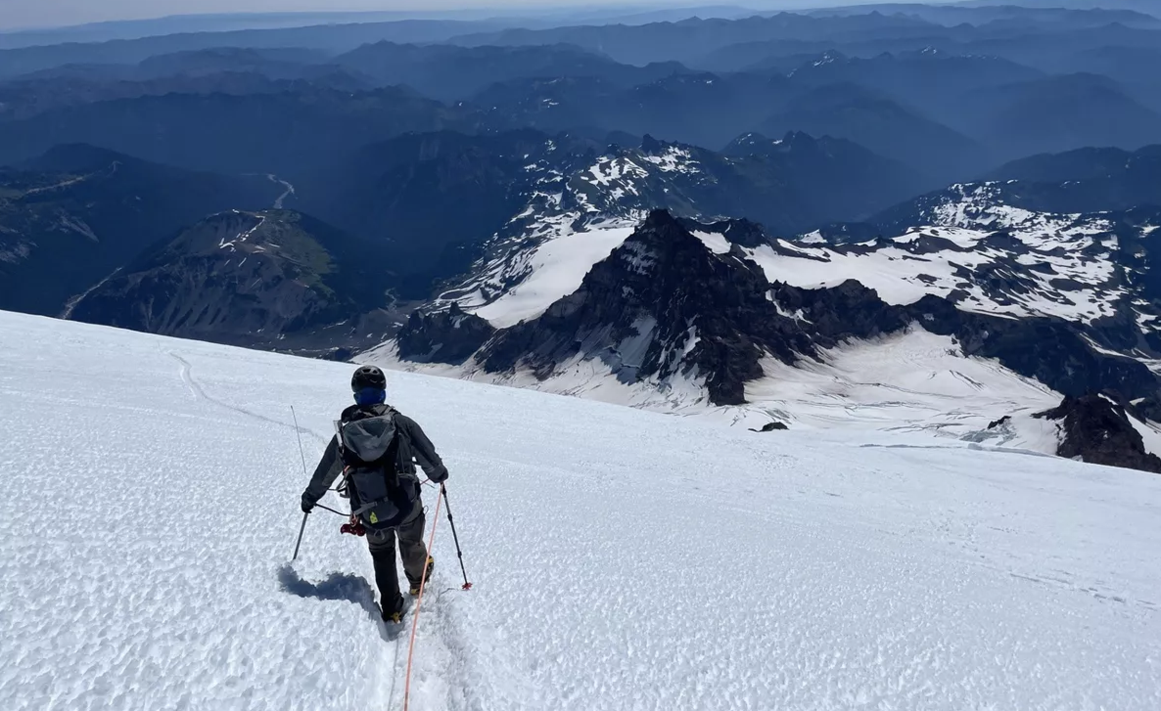 Nick Burson descends Glacier Peak