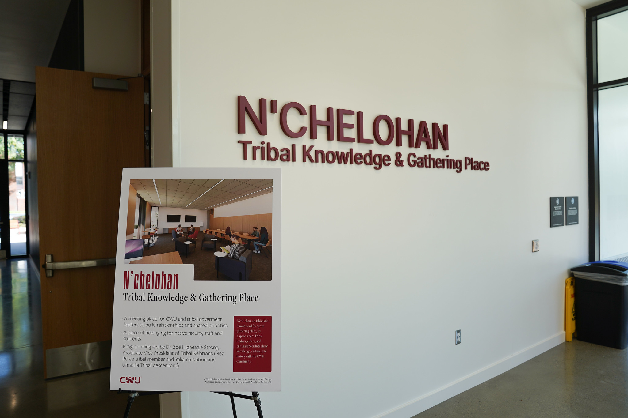 The outside of the N'chelohan Tribal Knowledge and Gathering Place. (Photo by Tasia Tran)