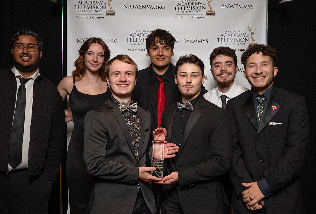 The group of CWU student nominated for the NATAS Awards