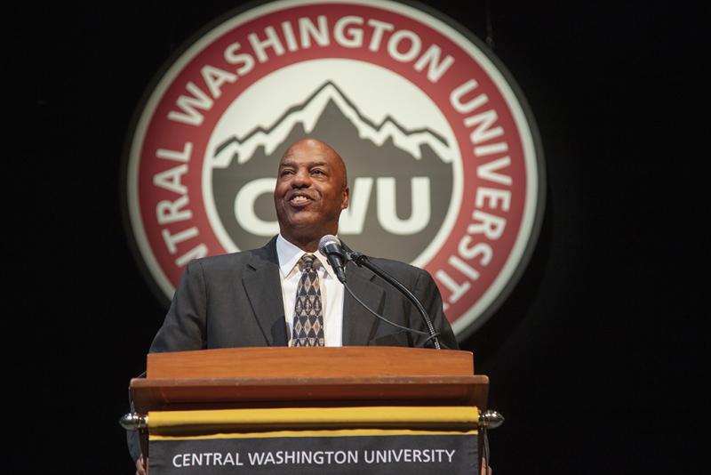CWU BOT Vice Chair Robert Nellams at State of the University address