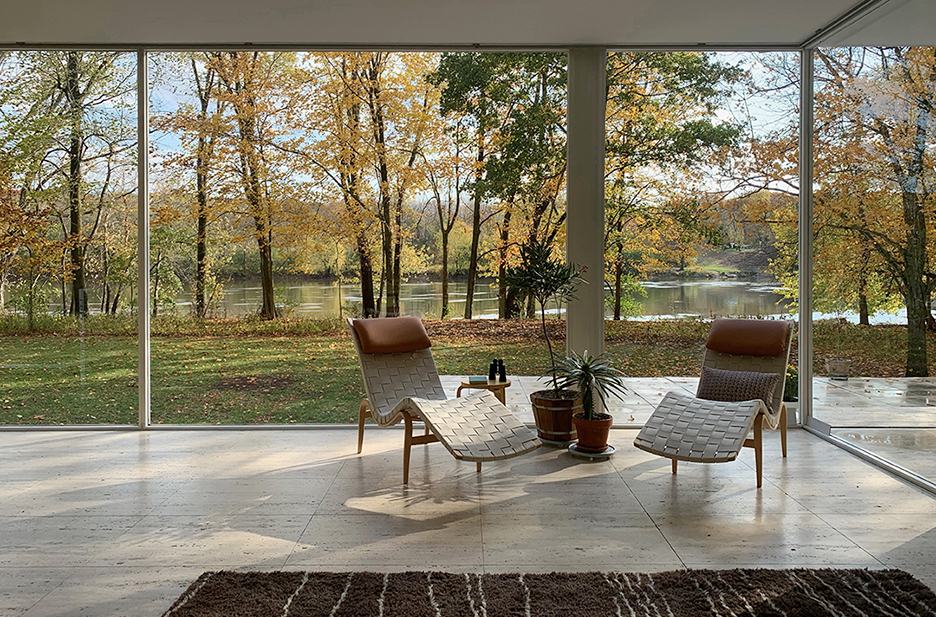 The glass house featured in Nora Wendl's book "Almost Nothing"