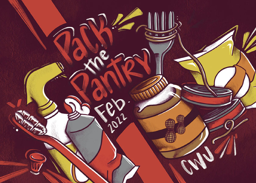 The CWU community is encouraged to help Pack the Pantry this month with food, household supplies, clothing, and more.