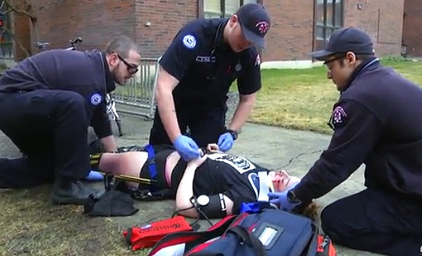 CWU EMT PAramedicine Program students in training