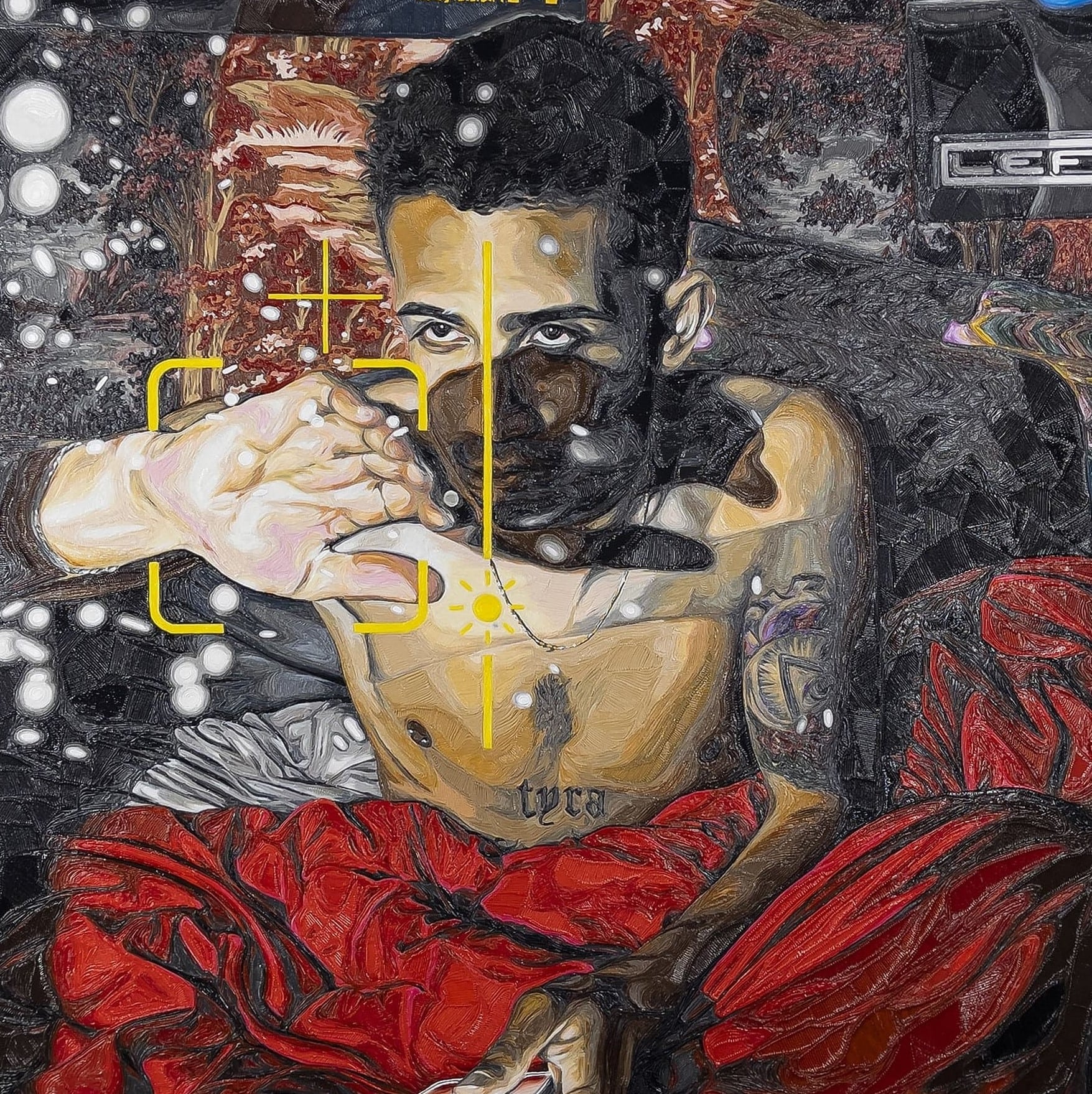 Excerpt from Anthony White, QUIET HOUR, 2021, PLA on panel, Collection of John Hoedemaker. Image courtesy of the artist and Greg Kucera Gallery.