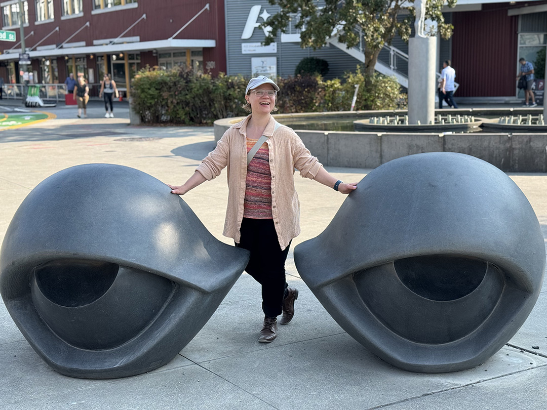 Rachel Kirk is always looking for new opportunities to explore works of art (Photo by Jason Kirk)