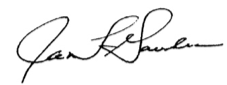 President James L. Gaudino's signature