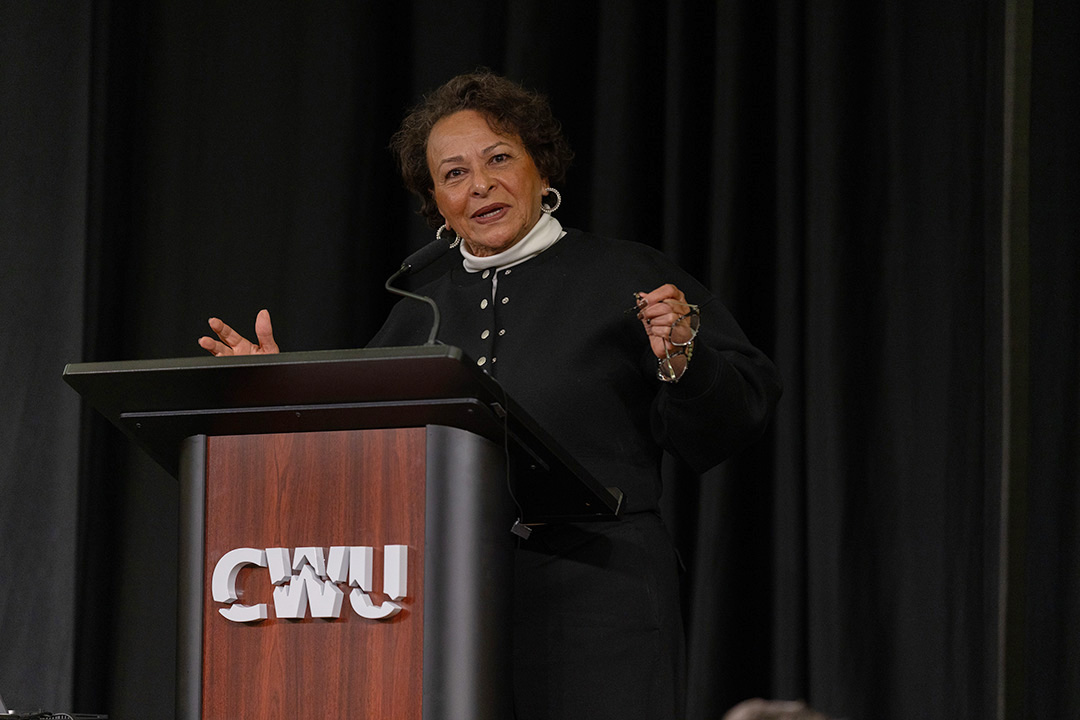 Paulette Granberry Russell speaks at the CWU State of the University event