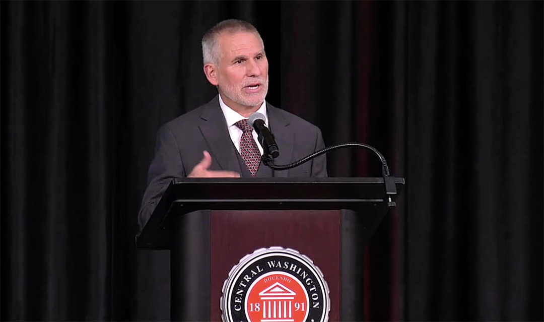 CWU President Jim Wohlpart delivered his annual State of the University address Friday, November 4, in the SURC Ballroom.