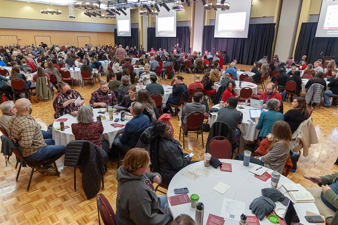 About 300 people attended the State of the University event on October 17, 2025.