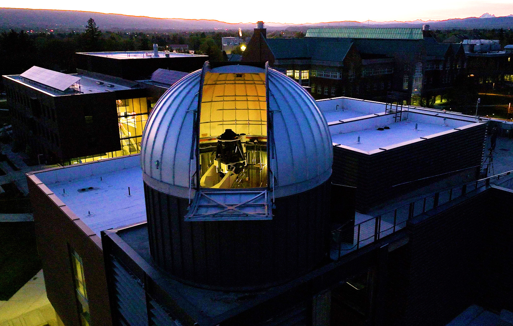 A view of the roof of the Science II building at CWU