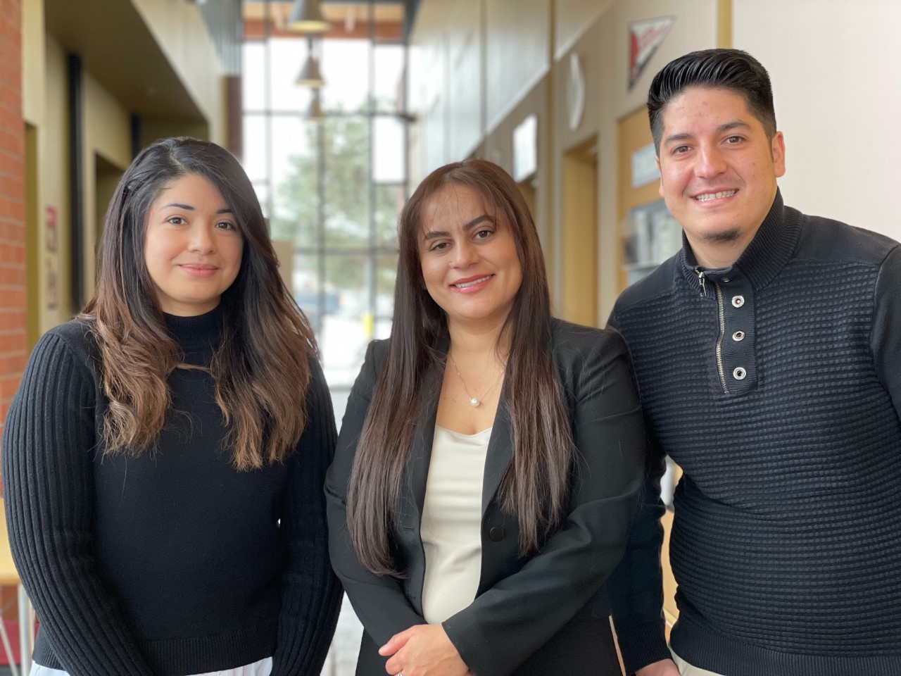 The North Central Washington EOC team, from left: Erica Contreras, Director Maria Morales, and Israel Garcia-Sanchez.
