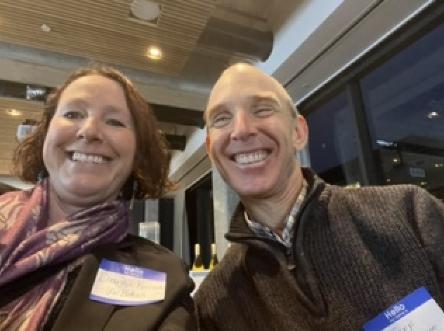 CWU College of Business Dean Jeff Stinson and a colleague