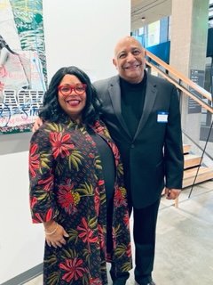 CWU lecturer Andy Parks, right, and WERE executive director Shirline Wilson