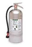Potassium bicarbonate or wet chemical fine mist fire extinguisher