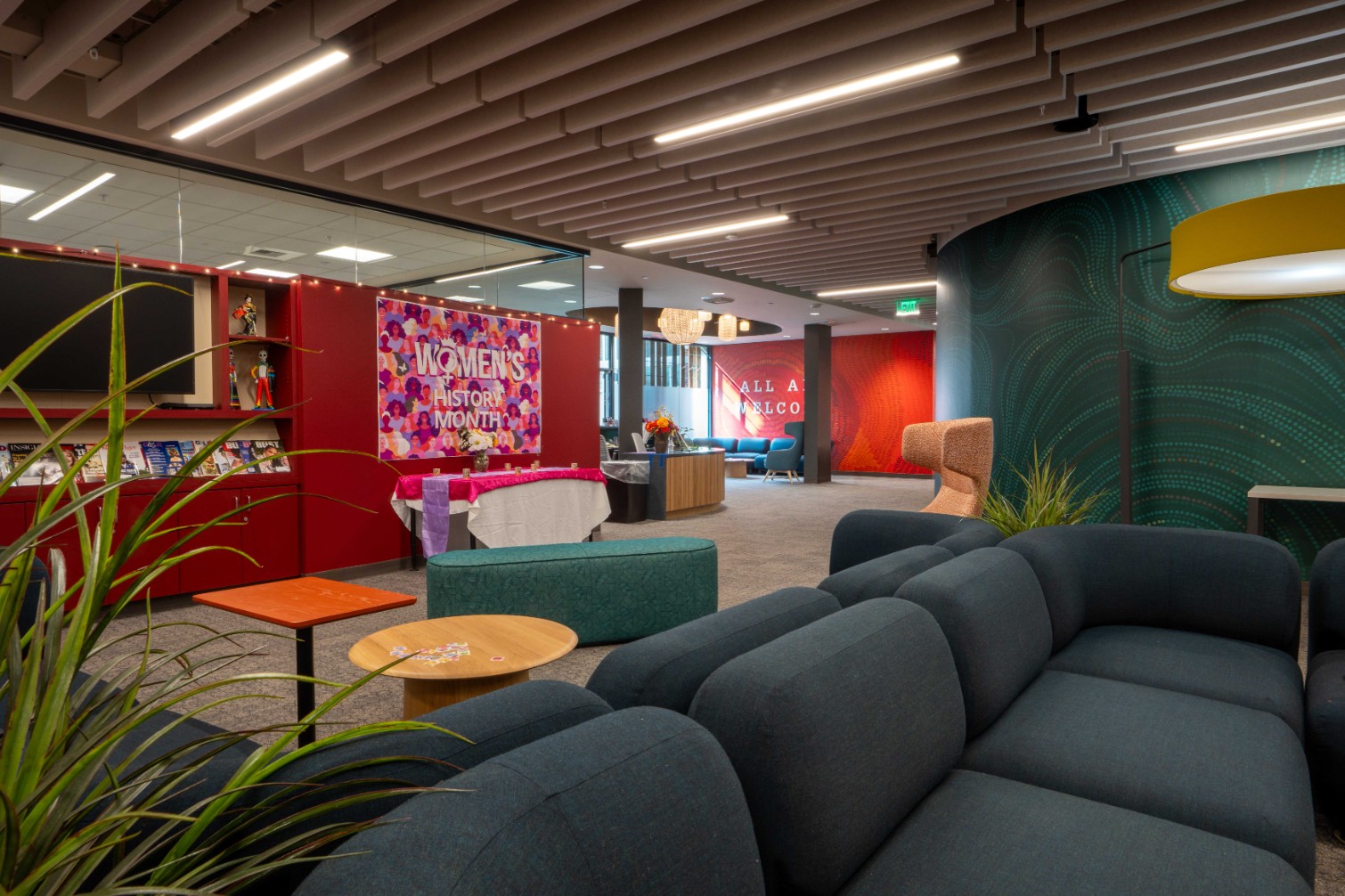 Digital rendering of Black Hall Multicultural Center Reception Area