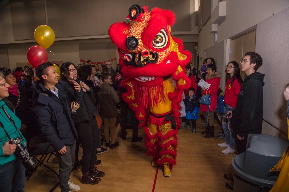 Chinese New Year lion dancers