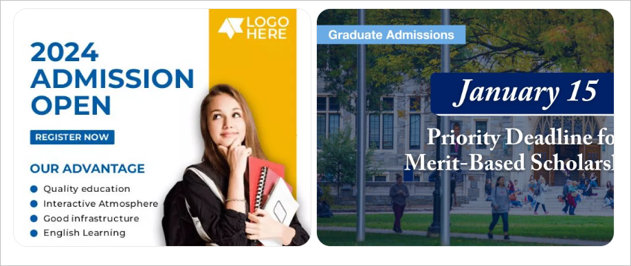 Two examples of images with text in them.