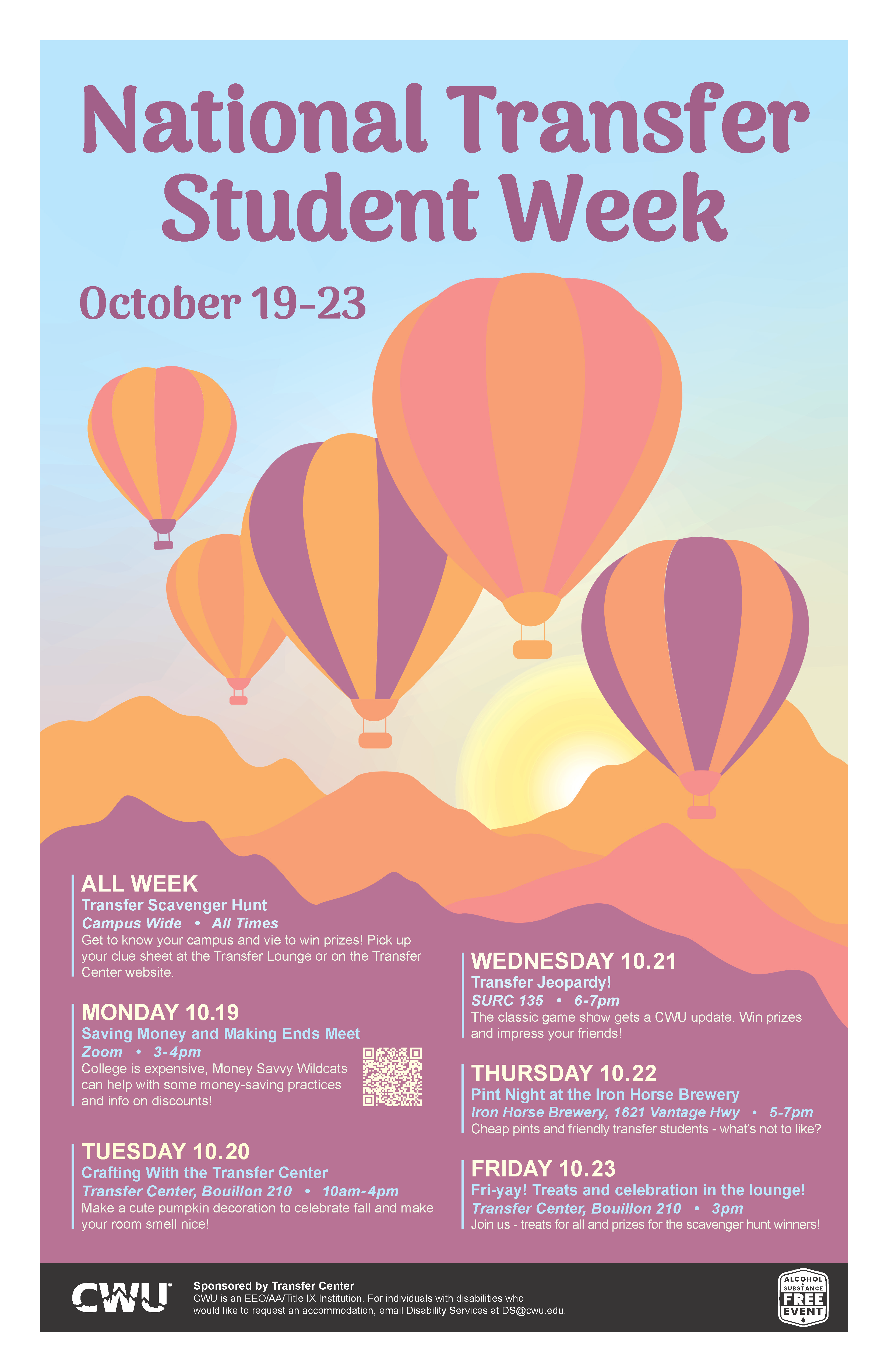 Poster for National Transfer Student Week 2026