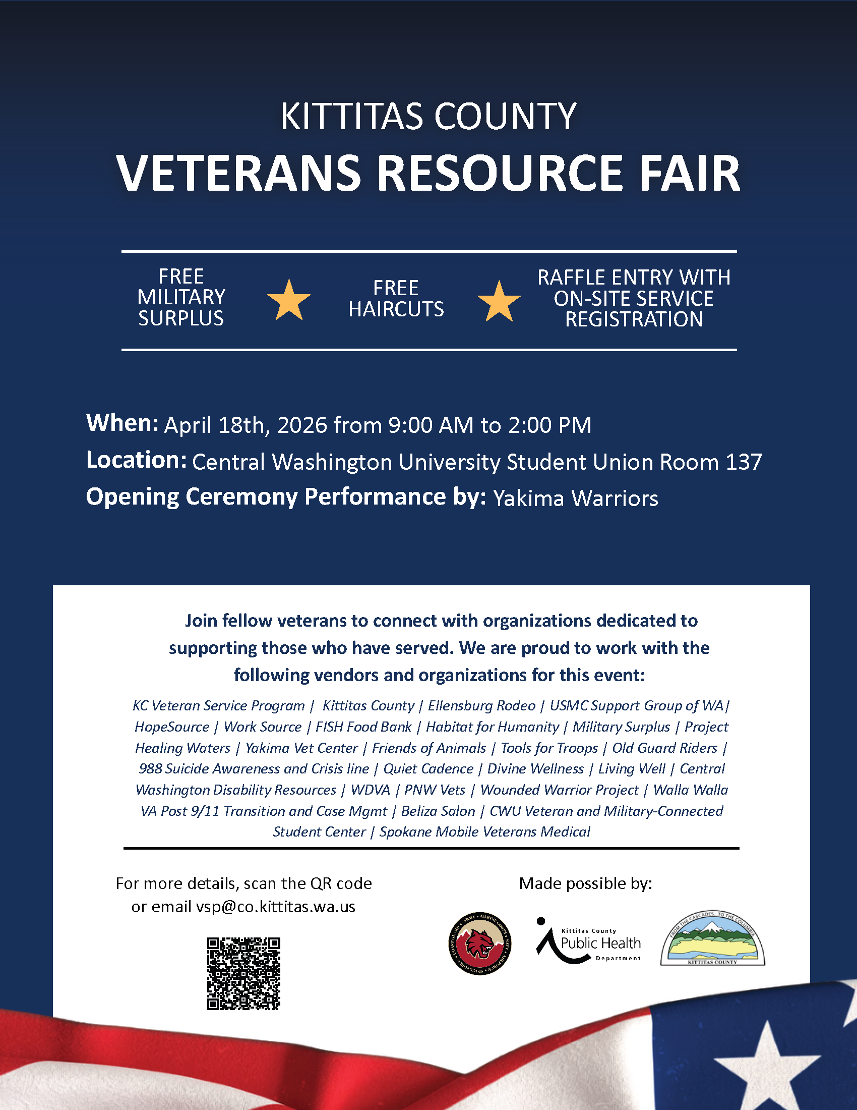 Kittitas County Veterans Resource Fair Poster