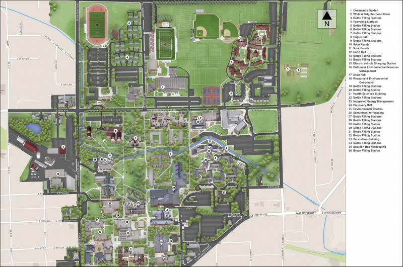 Map of CWU Campus