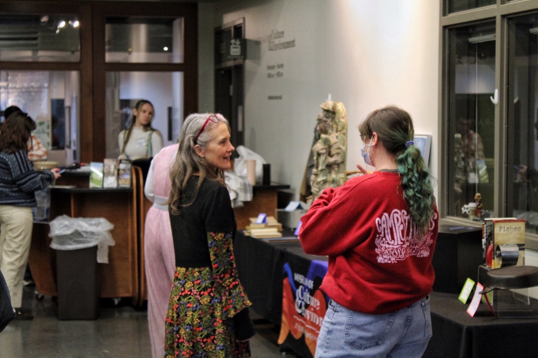 People talking to each other at curating connections event