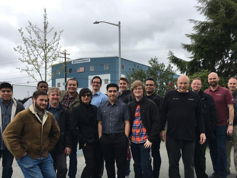 Student group visiting Electroimpact.