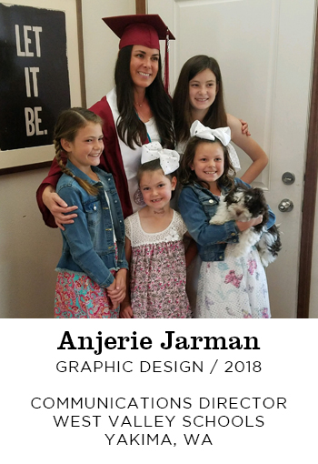 Anjerie Jarman Graphic Design 2018. Communications Director West Valley Schools Yakima, WA