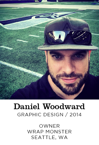 Daniel Woodward Graphic Design 2014. Owner Wrap Monster Seattle, WA