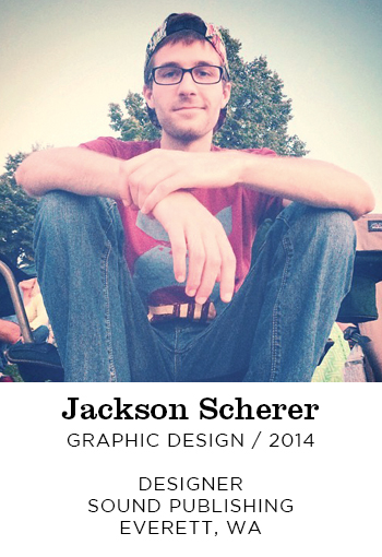 Jackson Scherer Graphic Design 2014. Designer Sound Publishing Everett, WA
