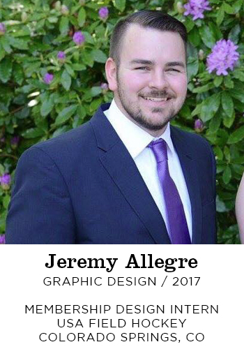 Jeremy Allegre Graphic Design 2017. Membership Design Intern USA Field Hockey Colorado Springs, CO