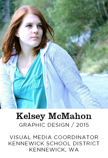 Kelsey McMahon Graphic Design 2015. Visual Media Coordinator Kennewick School District Kennewick, WA
