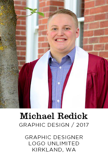 Michael Redick Graphic Design 2017. Graphic Designer Logo Unlimited Kirkland, WA 