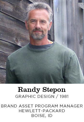 Randy Stepon Graphic Design 1981. Brand Asset Program Manager Hewlett-Packard Boise, ID