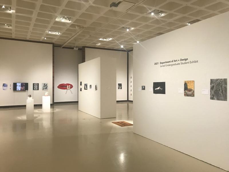 Sarah Spurgeon Gallery with various artwork displayed on the walls.