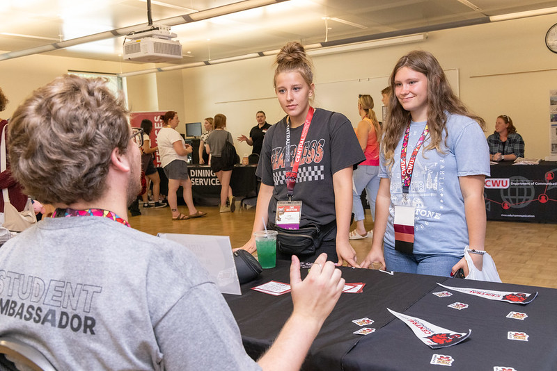 students at academic fair