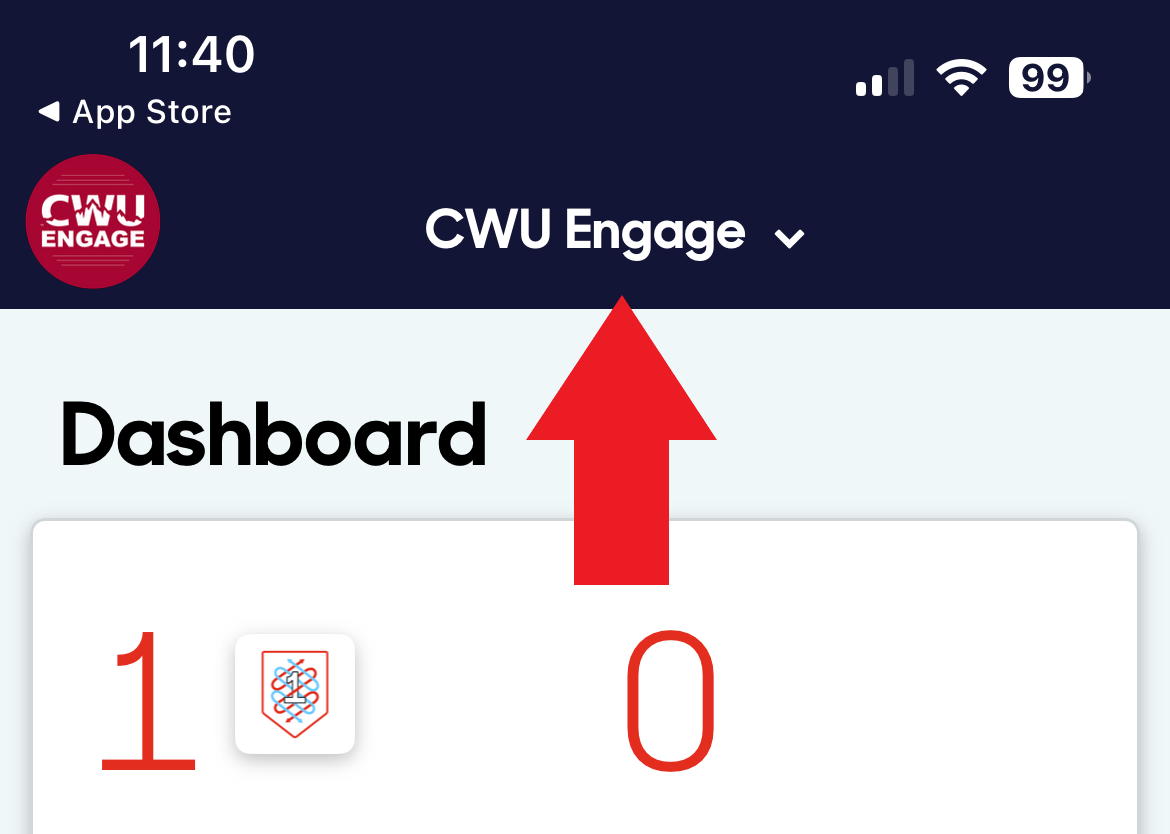 image of where to change pathway in the app