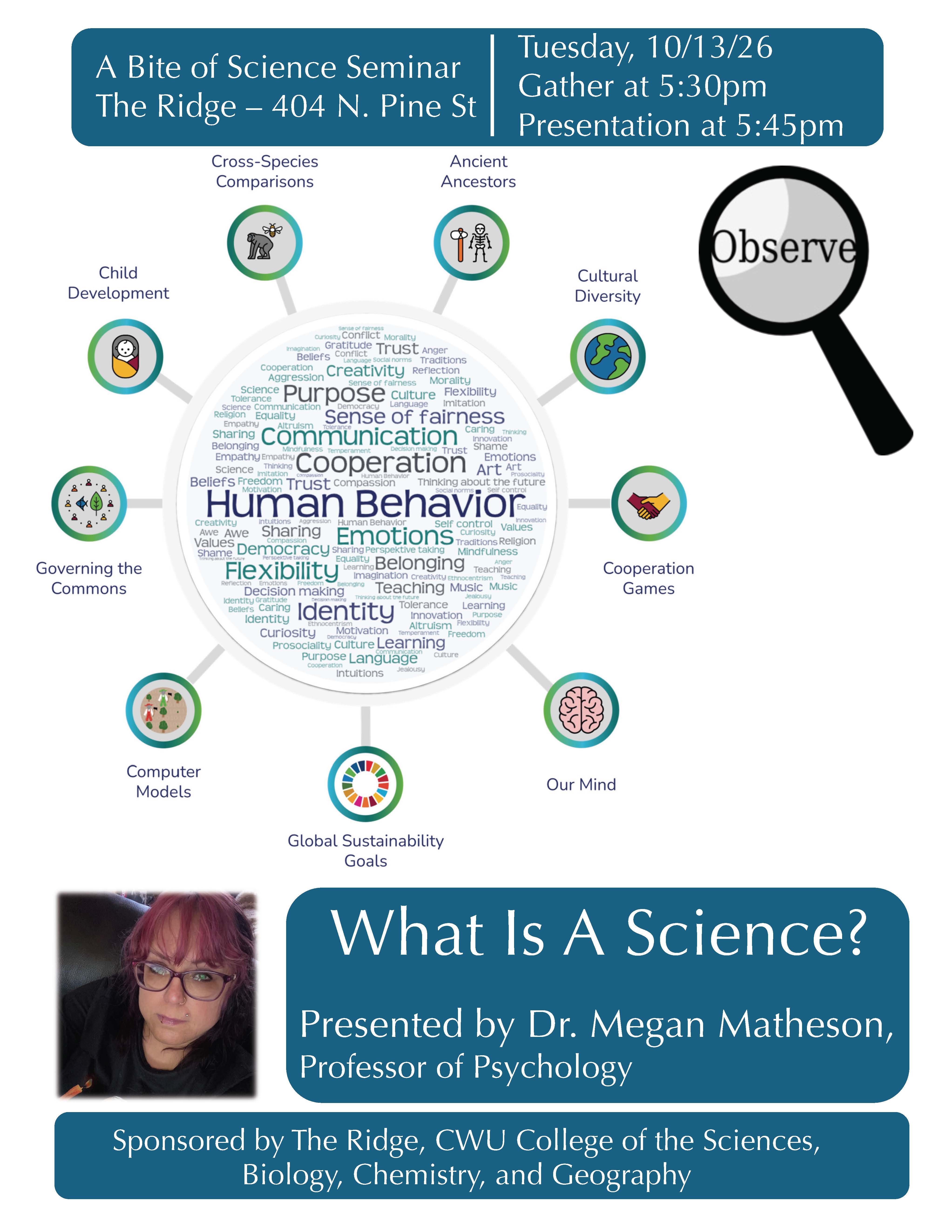 A Bite of Science poster from presenter Matheson