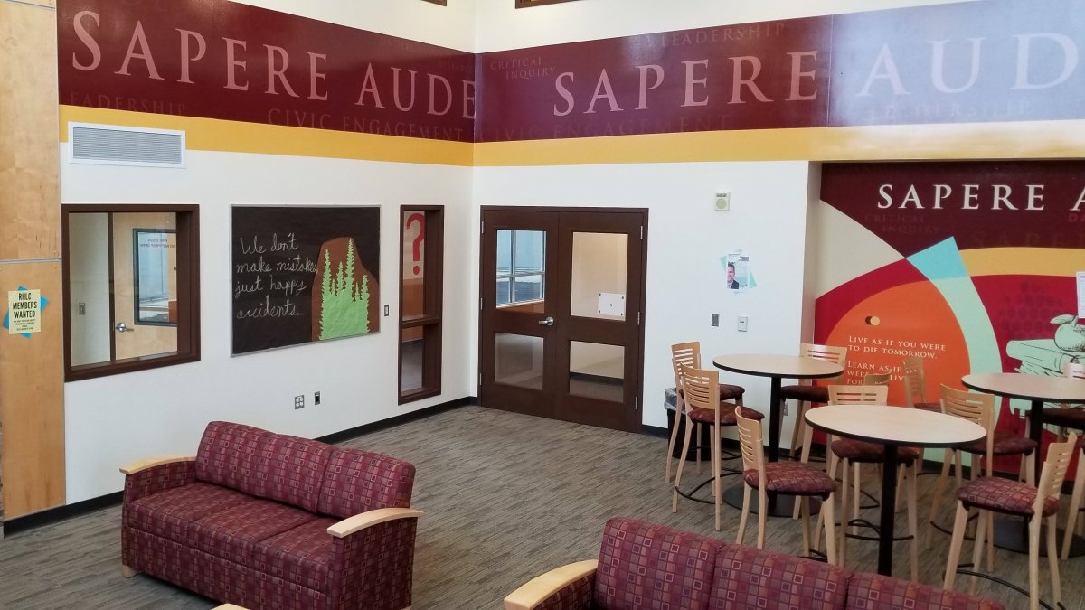 Douglas Honors lounge study space.