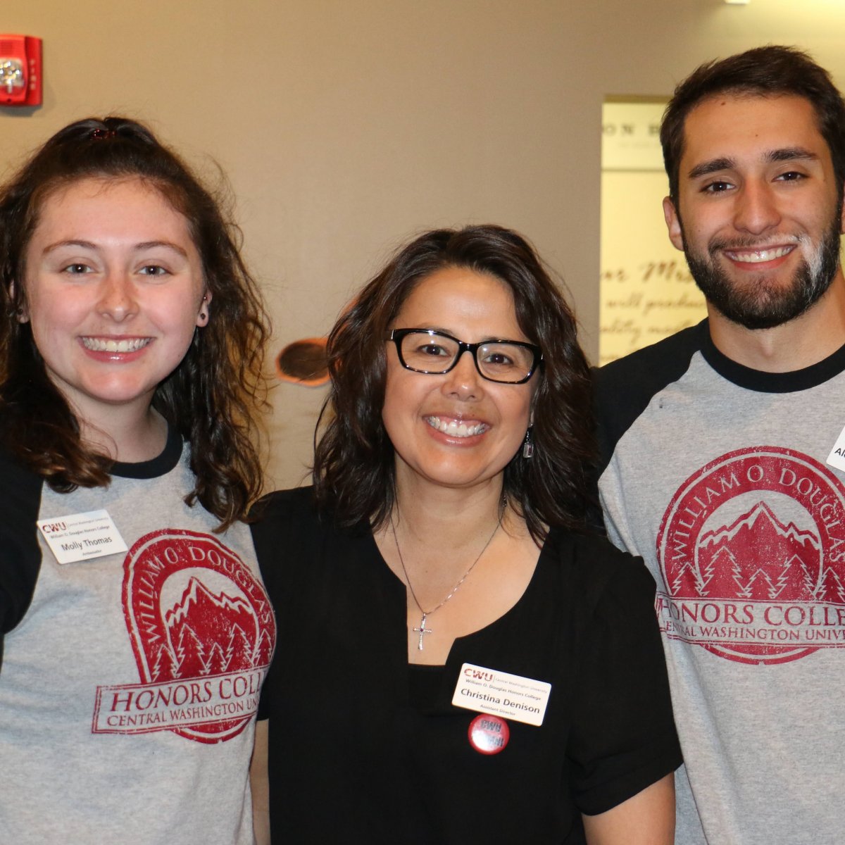 Chris Denison with Ambassadors Alejandro Jimenez and Molly Thomas.