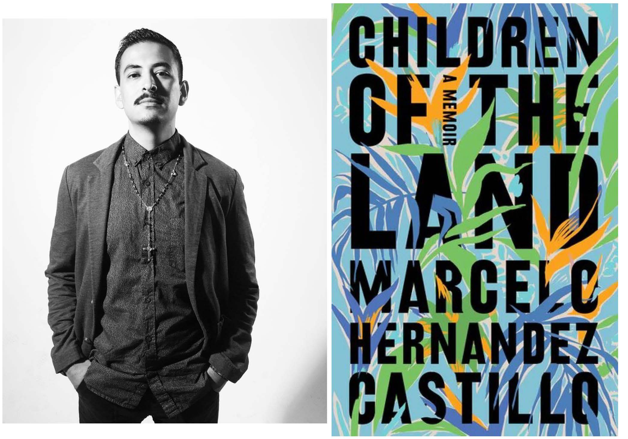 Portrait of Marcello Hernandez Castillo and book cover